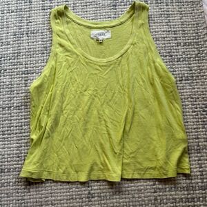 The Great. Lime Green Yellow Cotton Tank 1